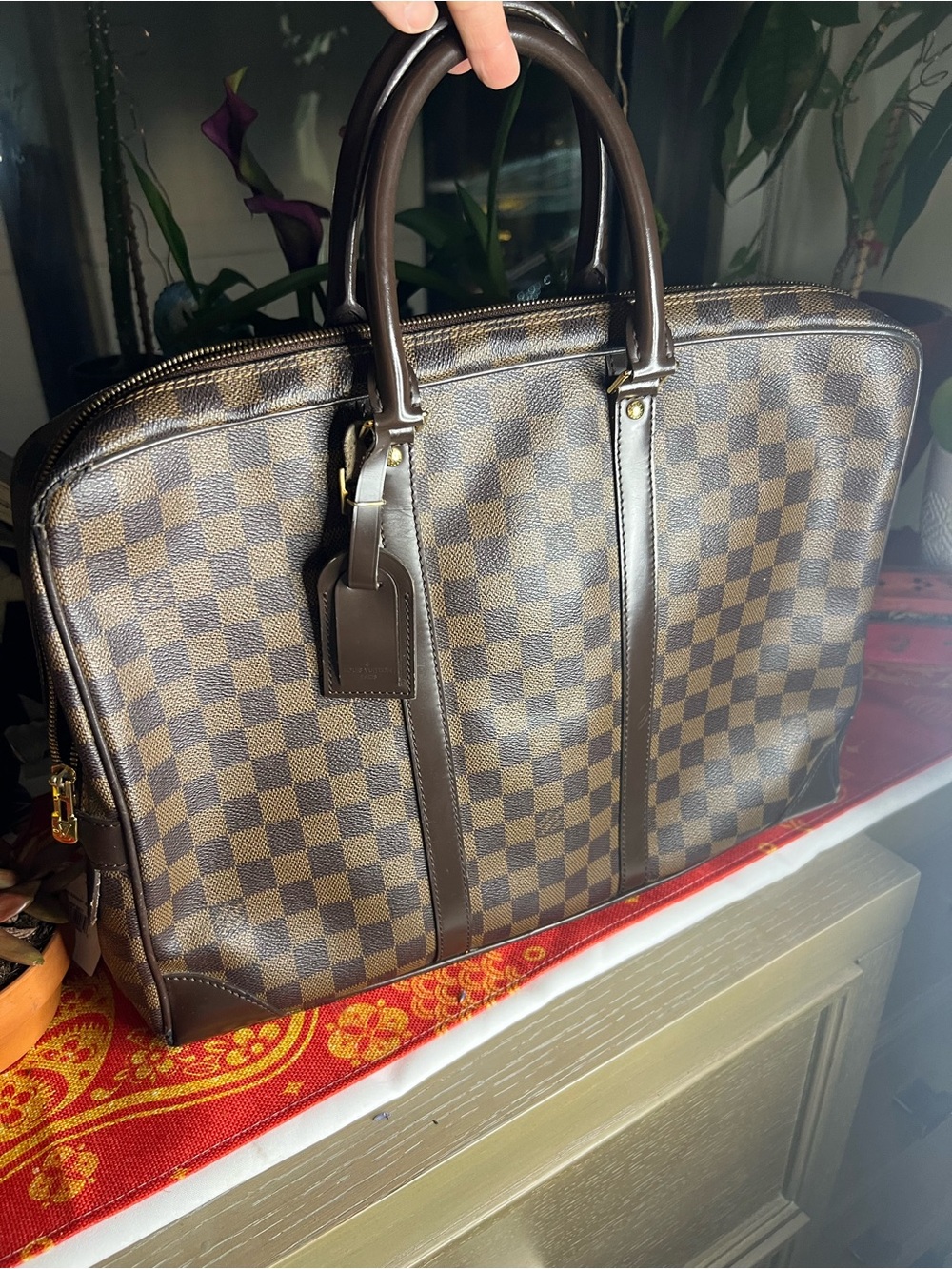Louis Vuitton Damier Ebene Porte Documents Voyage Briefcase